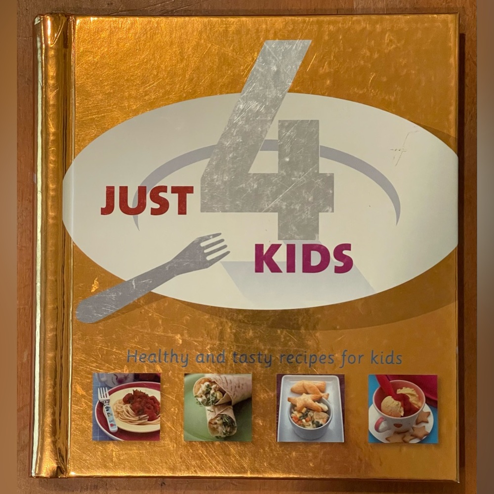 Children’s cookbook. Title: Just 4 Kids. Hardback with spiral bound 176 pages.
